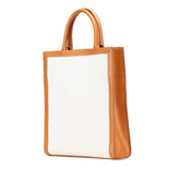 セリーヌ バーティカル カバ スモール トートバッグ ショルダーバッグ 2WAY ナチュラル タン キャンバス レザー レディース CELINE 【中古】